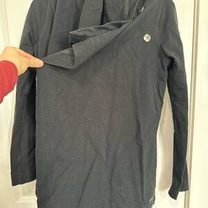 lululemon athletica Women’s Black Super Stylish Flap-Collared Yoga Over Coat